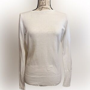 Worthington Elegant White Long Sleeve Sweater